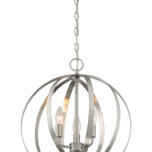 Nuvo Lighting - 60-7047 - Three Light Pendant - Pendleton - Brushed Nickel