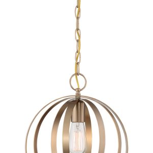 Nuvo Lighting - 60-7056 - One Light Pendant - Pendleton - Burnished Brass
