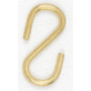 Satco - 90-009 - Plated S-Hook - Brass Plated