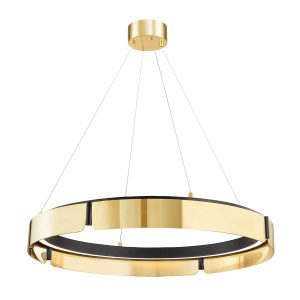 Hudson Valley - 2933-AGB/BK - LED Chandelier - Tribeca - Aged Brass