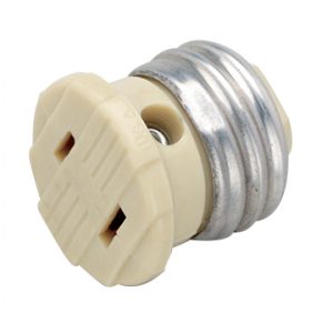 Satco - 90-546 - Socket Plug Adapter - Ivory