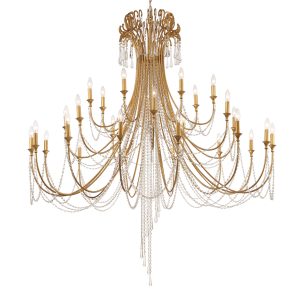 Crystorama - ARC-1929-GA-CL-MWP - 28 Light Chandelier - Arcadia - Antique Gold