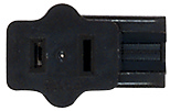 Satco - 80-2516 - Female Slide Plug - Black
