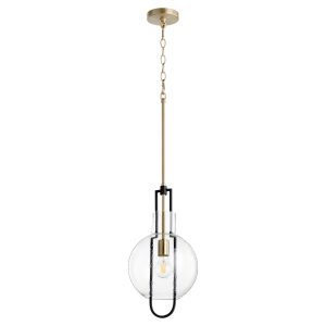 Quorum - 89-10-6980 - One Light Pendant - Textured Glass Pendants - Textured Black