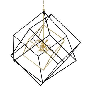 Hudson Valley - 1255-AGB/BK - 15 Light Chandelier - Roundout - Aged Brass