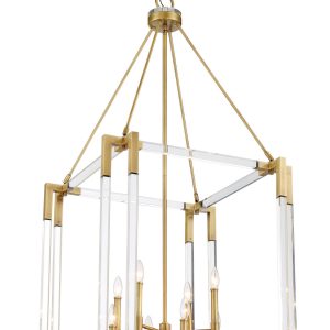 Metropolitan - N7357-790 - Eight Lights Pendant - Prima Vista - Aged Antique Brass