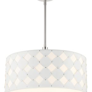 George Kovacs - P5338-613 - Three Light Pendant - Patchwork - Polished Nickel