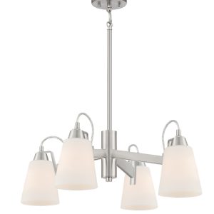Minka-Lavery - 3994-84 - Four Light Chandelier - Beckonridge - Brushed Nickel