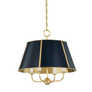 Hudson Valley - MDS120-AGB/DBL - Four Light Chandelier - Cambridge - Aged Brass