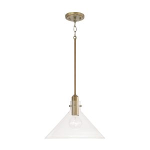 Capital Lighting - 345811AD - One Light Pendant - Greer - Aged Brass