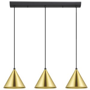 Eglo USA - 99592A - Three Light Pendant - Narices - Structured Black