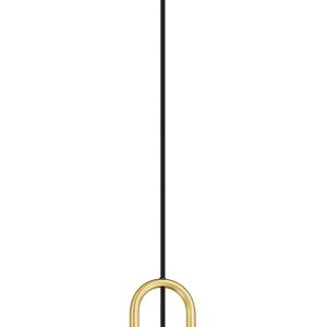 Eglo USA - 99693A - One Light Pendant - Calmanera - Structured Black w/ Brushed Brass Accents