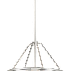 Crystorama - KEN-8303-PN - Three Light Pendant - Kendal - Polished Nickel