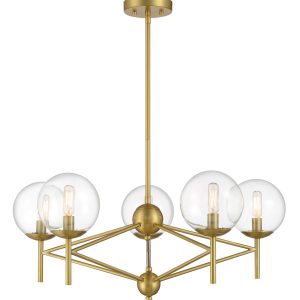 Minka-Lavery - 2795-695 - Five Light Pendant - Auresa - Soft Brass