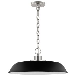 Nuvo Lighting - 60-7485 - One Light Pendant - Colony - Matte Black / Polished Nickel