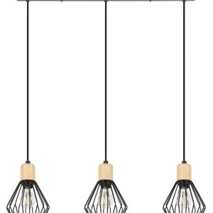 Eglo USA - 43378A - Three Light Pendant - Palmorla - Structured Black