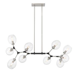 George Kovacs - P1360-619 - Ten Light Chandelier - Nexpo - Coal Black