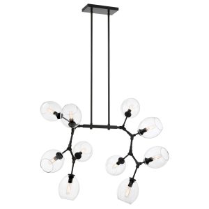 George Kovacs - P1360-66A - Ten Light Chandelier - Nexpo - Coal Black