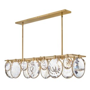 Fredrick Ramond - FR31266HBR - LED Linear Chandelier - Nala - Heritage Brass