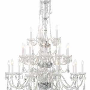 Crystorama - 1156-CH-CL-MWP - 25 Light Chandelier - Traditional Crystal - Polished Chrome