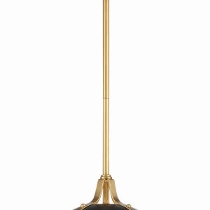 Crystorama - SOT-18013-MK-GA - One Light Pendant - Soto - Matte Black + Antique Gold