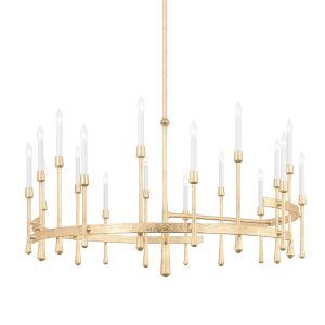 Hudson Valley - 2252-VGL - 18 Light Chandelier - Hathaway - Vintage Gold Leaf