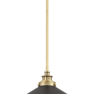 Minka-Lavery - 1405-758 - One Light Mini Pendant - SEGAN - Coal And Soft Brass
