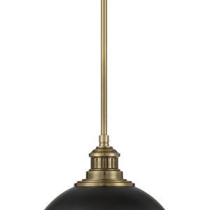 Minka-Lavery - 6605-885 - One Light Pendant - Vorey - Coal And Oxidized Aged Brass