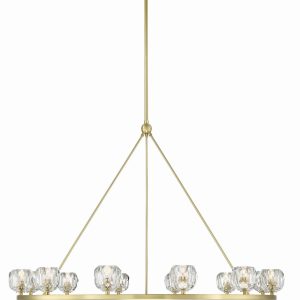 Crystorama - ARA-10266-SB - LED Chandelier - Aragon - Soft Brass