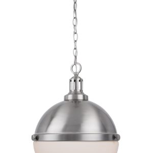 Brio Lighting - AA401N - Two Light Pendant - Aaron - Brushed Silver