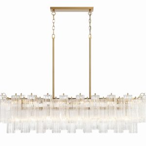 Crystorama - ADD-317-AG-CL - 14 Light Chandelier - Addis - Aged Brass