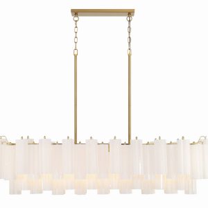 Crystorama - ADD-317-AG-WH - 14 Light Chandelier - Addis - Aged Brass