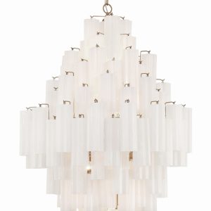 Crystorama - ADD-319-AG-WH - 20 Light Chandelier - Addis - Aged Brass
