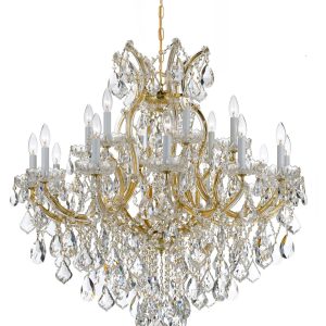 Crystorama - 4418-GD-CL-MWP - 19 Light Chandelier - Maria Theresa - Gold