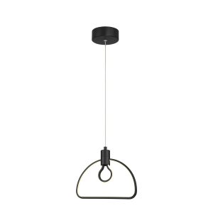 George Kovacs - P1903-66A-L - LED Pendant - Edison's Outline - Coal Black