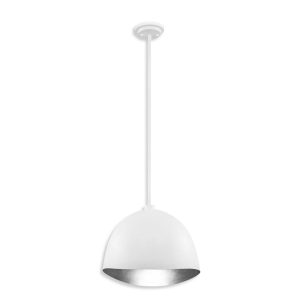 George Kovacs - P1914-736 - One Light Pendant - Eclos - Textured White With Silver Leaf