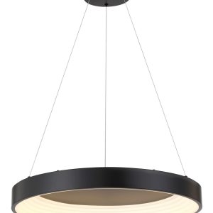 George Kovacs - P5555-66A-L - LED Pendant - Conc - Coal Black