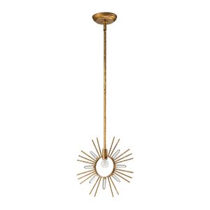 Lucas + McKearn - PD90647G-1 - One Light Pendant - Sun King - Gold Leaf
