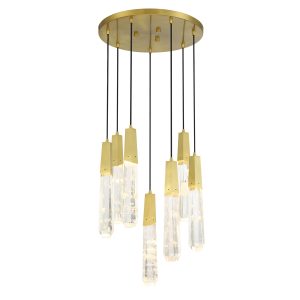 George Kovacs - P1287-859-L - LED Pendant - Drifting Droplets - Brushed Brass