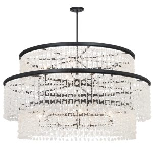 Minka-Lavery - 6709-66 - 14 Light Chandelier - Shimmering Elegance - Sand Coal Black