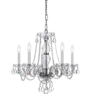 Crystorama - 5085-CH-CL-I - Five Light Chandelier - Traditional Crystal - Polished Chrome