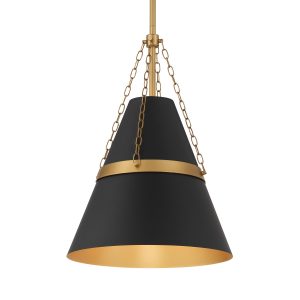Minka-Lavery - 3933-876 - One Light Pendant - Springfield - Dark Matte Black