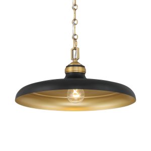 Minka-Lavery - 3935-876 - One Light Pendant - Crowne - Dark Matte Black