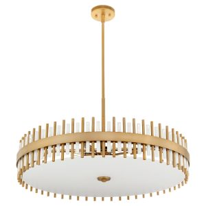 Cyan - 11947 - Eight Light Pendant - Cassio - Aged Brass
