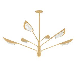 Hudson Valley - 7506-AGB - Six Light Chandelier - Levin - Aged Brass