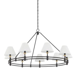 Hudson Valley - MDS1801-AGB/DB - Nine Light Chandelier - Howard - Aged Brass