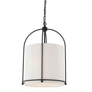 Forty West - 10329 - Three Light Pendant - Riggins - Black