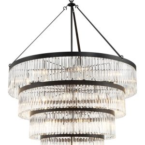Crystorama - EMO-5430-BF - 30 Light Chandelier - Emory - Black Forged