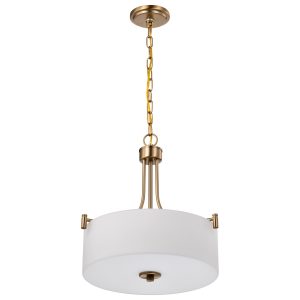 Nuvo Lighting - 60-8204 - Three Light Pendant - Liam - Burnished Brass