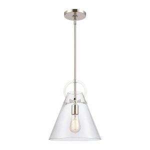 Atlas - CL11592-NK - One Light Mini Pendant - Gabby - Polished Nickel